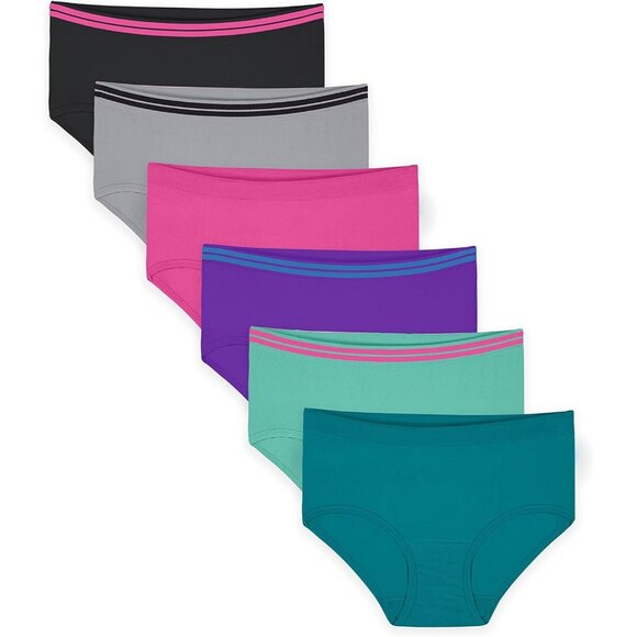 🆕Girls Assorted Seamless Briefs Nylon Underwear, Multi-Color, Soft  Comfortable - Picture 1 of 4